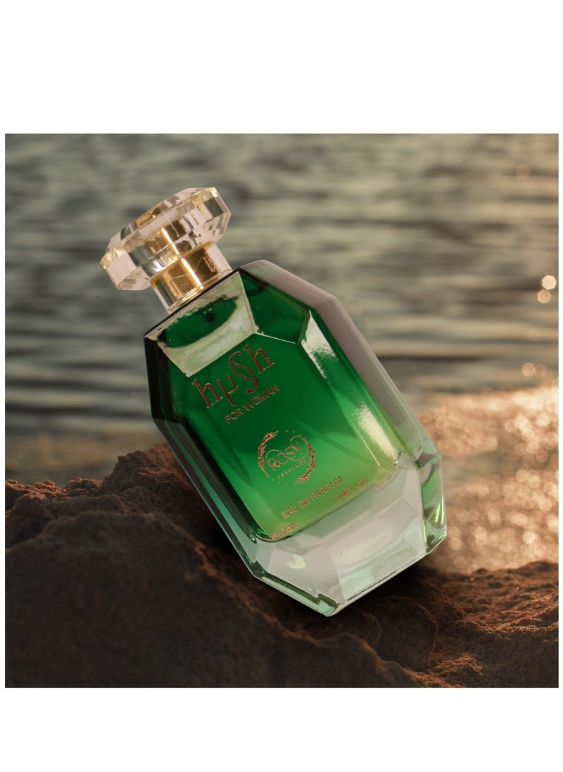 عطور روزي - عطر HUSH النسائي جميل وحديث وعطر الأزهار عطر طويل الأمد للنساء هدية عيد الحب المثالية لها (100 مل) - Image 1