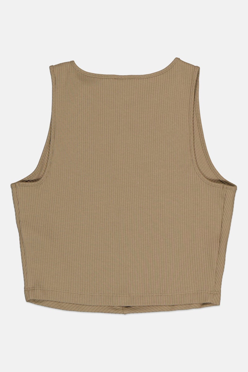PUMA Women Sportswear Fit Sleeveless Outdoor Tank Top, Dark Beige - Image 3