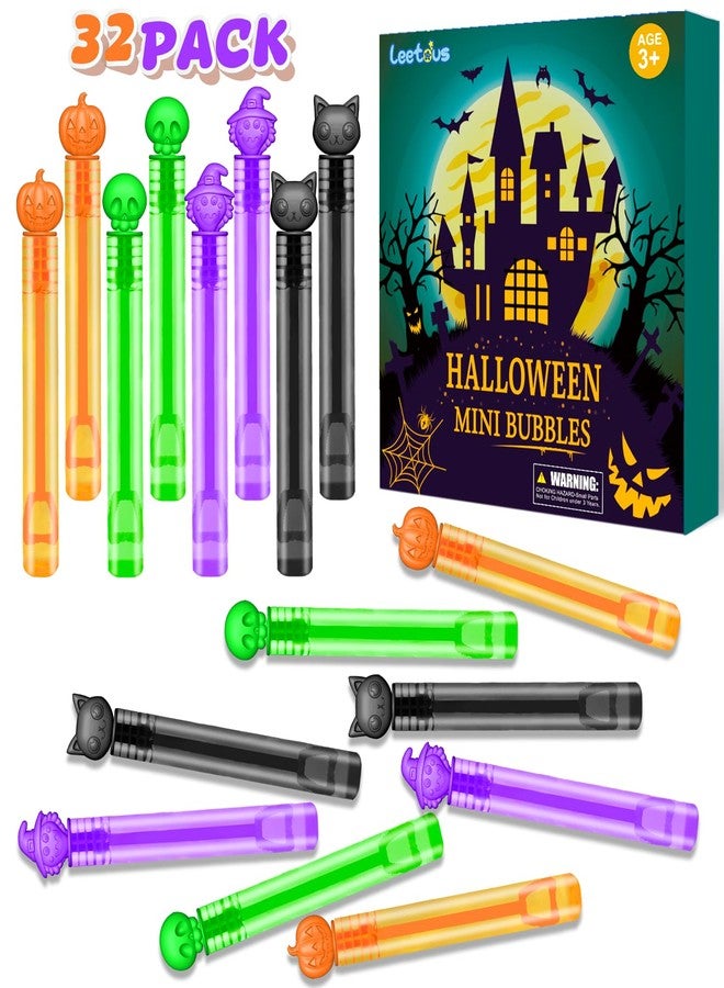 Leetous Halloween Party Favors Goodie Bag Stuffers for Kids 32 PCS, Mini Bubble Wands for Toddlers, Small Boo Trick or Treat Basket Bucket Fillers, Birthday Classroom Games Activities Supplies Prizes Gifts - Image 1