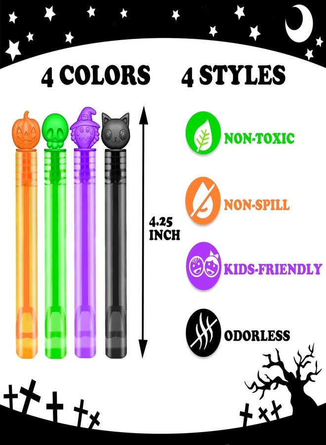 Leetous Halloween Party Favors Goodie Bag Stuffers for Kids 32 PCS, Mini Bubble Wands for Toddlers, Small Boo Trick or Treat Basket Bucket Fillers, Birthday Classroom Games Activities Supplies Prizes Gifts - Image 2
