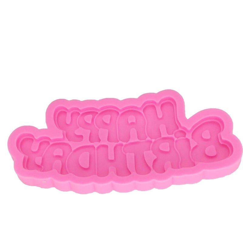 Angel Wings Happy Birthday' Letter Mold 100% Food-grade Silicone Molds Non-stick DIY Cake Decoration Chocolate Candy Gum Fondant Pudding Cupcake Baking Mold for Home Cooking Tools, Polymer Clay Mould - Image 4