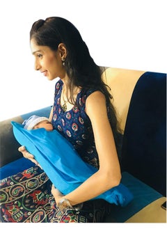 HOOPA Hooded Carrier Turquoise Blue | Baby Carrier, Reclined Carrier, Feeding Pillow | Feeding Pillow | Nursing Pad | Kradyl | Nina | Momstobe | Montu  - Image 1