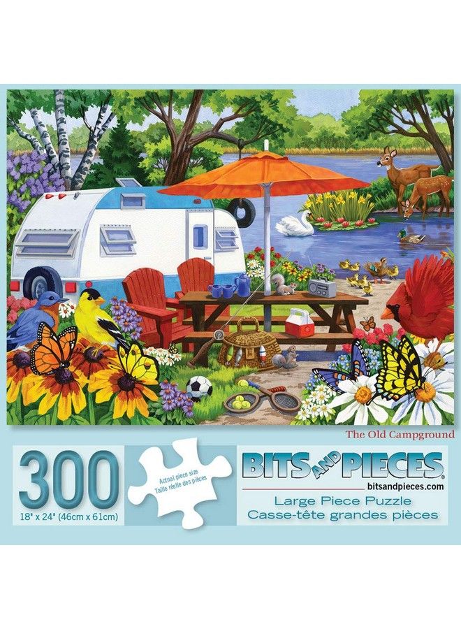 Bits and Pieces 300 Piece Jigsaw Puzzle For Adults ‘The Old Campground’ 300 Pc Large Piece Jigsaw By Artist Nancy Wernersbach 18” X 24” - Image 1