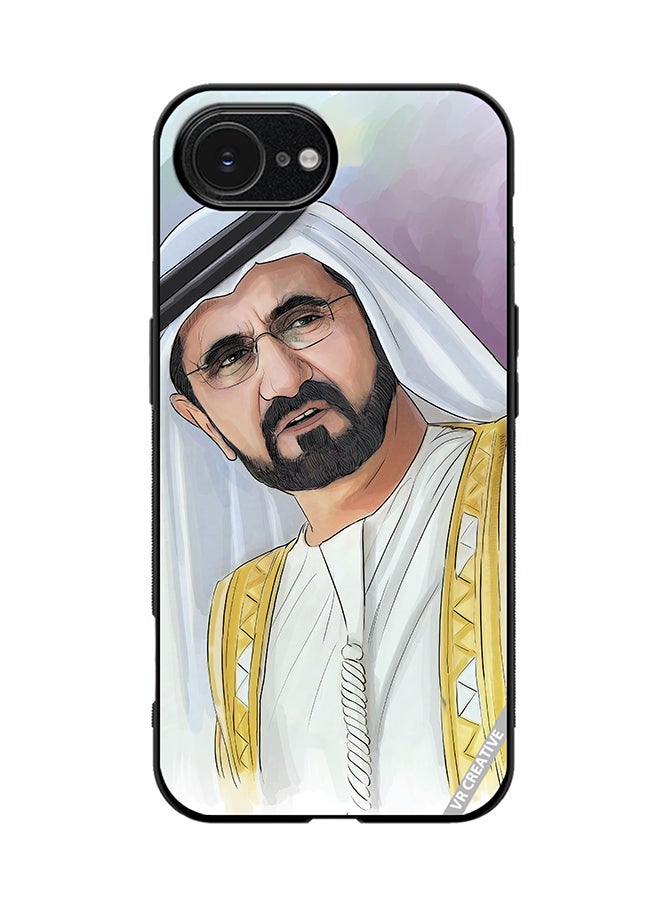 Protective Case Cover For Apple iPhone 16e Sheikh Mohammed Bin Rashid Al Maktoum Design Multicolour