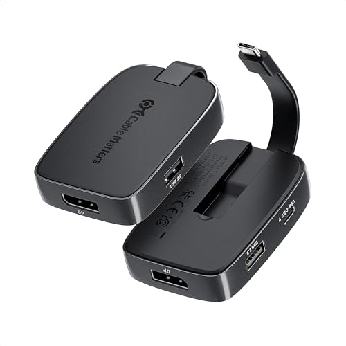 Cable Matters 4K@240Hz USB C Hub DisplayPort 1.4 with 100W Charging, Support 8K@60Hz, HDR(Foldable USB C to DisplayPort Hub) Compatible with Thunderbolt 4, MacBook, XPS, iPad Pro, iPhone 16/15 Pro - Image 1