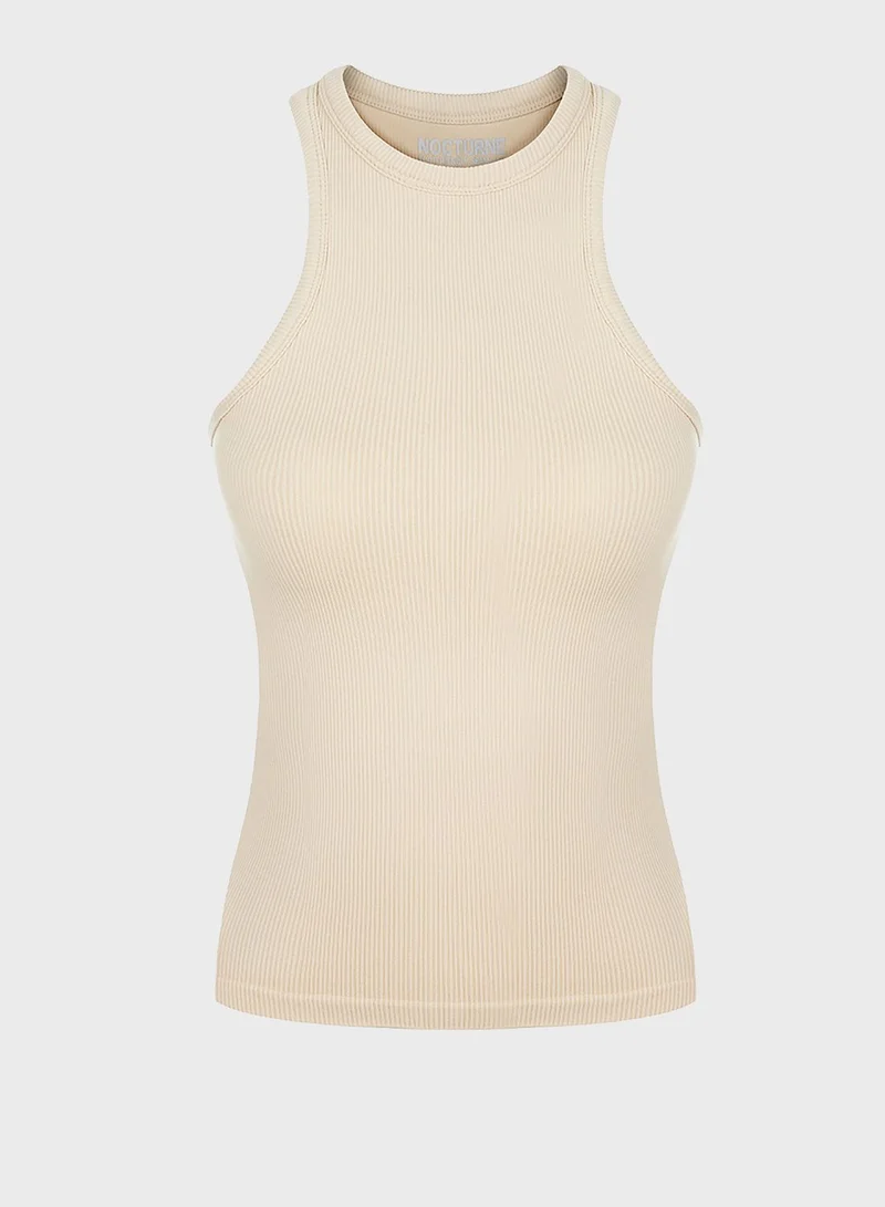 Nocturne Round Neck Strap Top