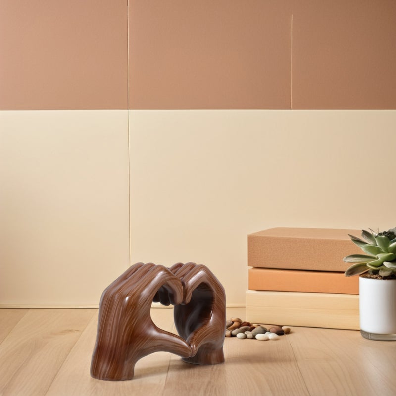 Household Resin Craft Decor Love Heart Hand Gesture Desktop Finger Gesture Statue Abstract Decor - Image 5