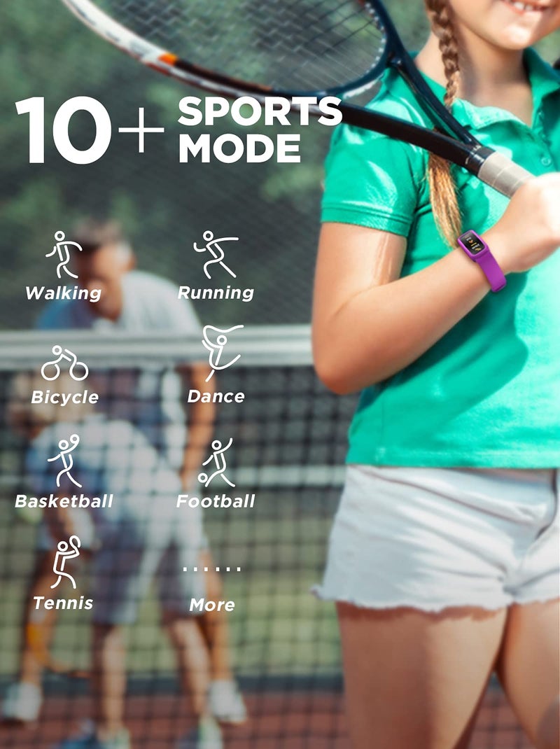 BIGGERFIVE Vigor Kids Fitness Tracker Watch for Girls Boys Ages 5-15, IP68 Waterproof, Activity Tracker, Pedometer, Heart Rate Sleep Monitor, Calorie Step Counter Watch - Image 3