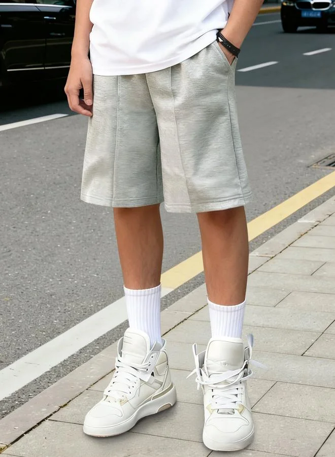 تايك تو Boys Grey Shorts with Side Pocket