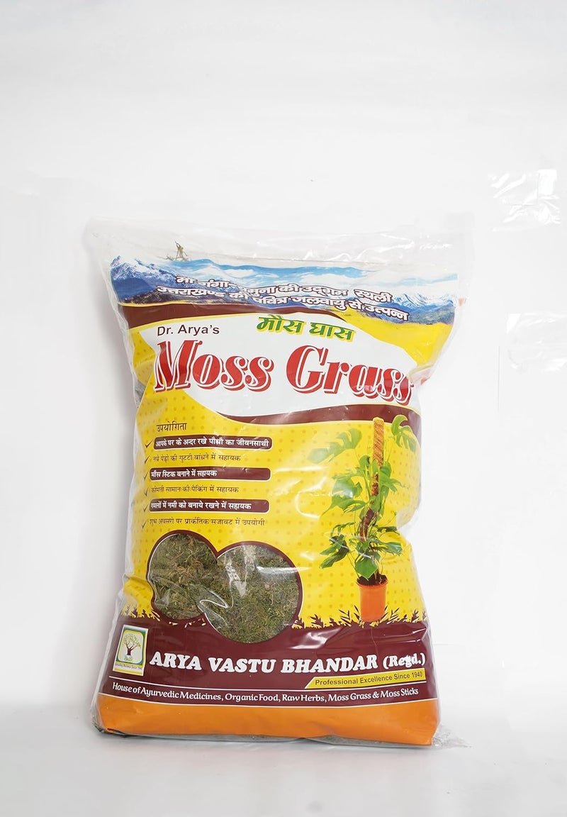 DR ARYA Natural Dried Moss Grass Preserved for Pots with The Nice Green Appearance for Home and Garden - 5 KG - Image 1
