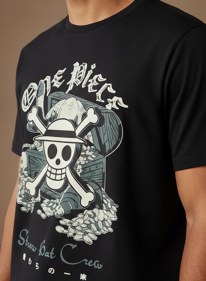 SP Characters Men Regular Fit Crew Neck Short Sleeves One Piece Print T shirt - Image 4
