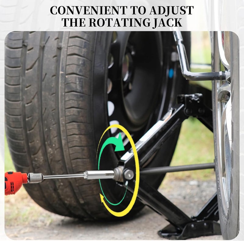 KCMOSGI Scissor Jack Slotted Drill Adapter, Compatible with RV Manual Scissor Jacks, C Jacks, Camper Trailer Pop-Up Stabilizers, Effortless Lifting for RV Owners and Campers - Image 4