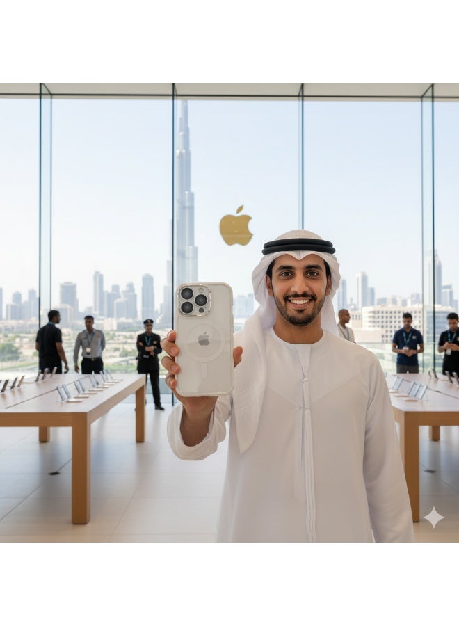 راب كارت جراب MagSafe شفاف فاخر لهاتف Apple iPhone 16 Pro | غطاء نحيف مقاوم للصدمات والسقوط، مقاوم للاصفرار والخدش، لحماية الكاميرا - Image 2