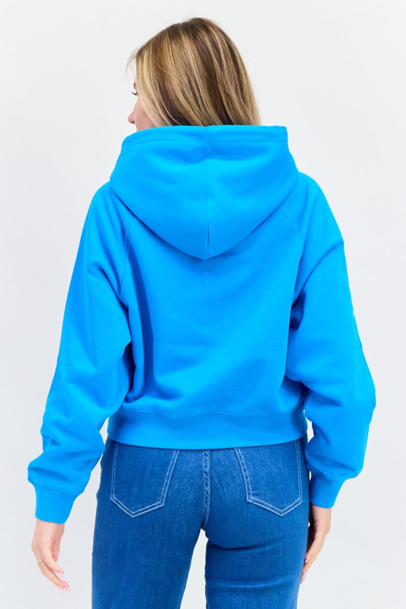 ESPRIT هودي نسائي بأكمام طويلة وطباعة جرافيك، أزرق - Image 3