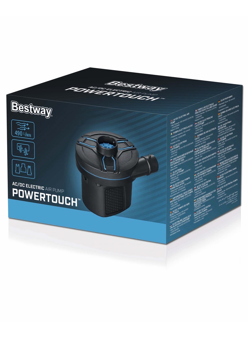 Bestway مضخة هواء Bestway AC/DC Powertouch 12V | مضخة كهربائية | تضخيم/تفريغ | مضخة لمرتبة هوائية، حلقة سباحة، بركة قابلة للنفخ وعوامات - Image 2