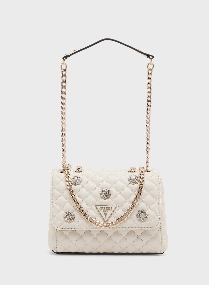 GUESS Everlee Mini Convertible Crossbody Flap  - Image 1