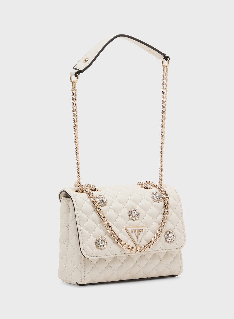 GUESS Everlee Mini Convertible Crossbody Flap  - Image 3