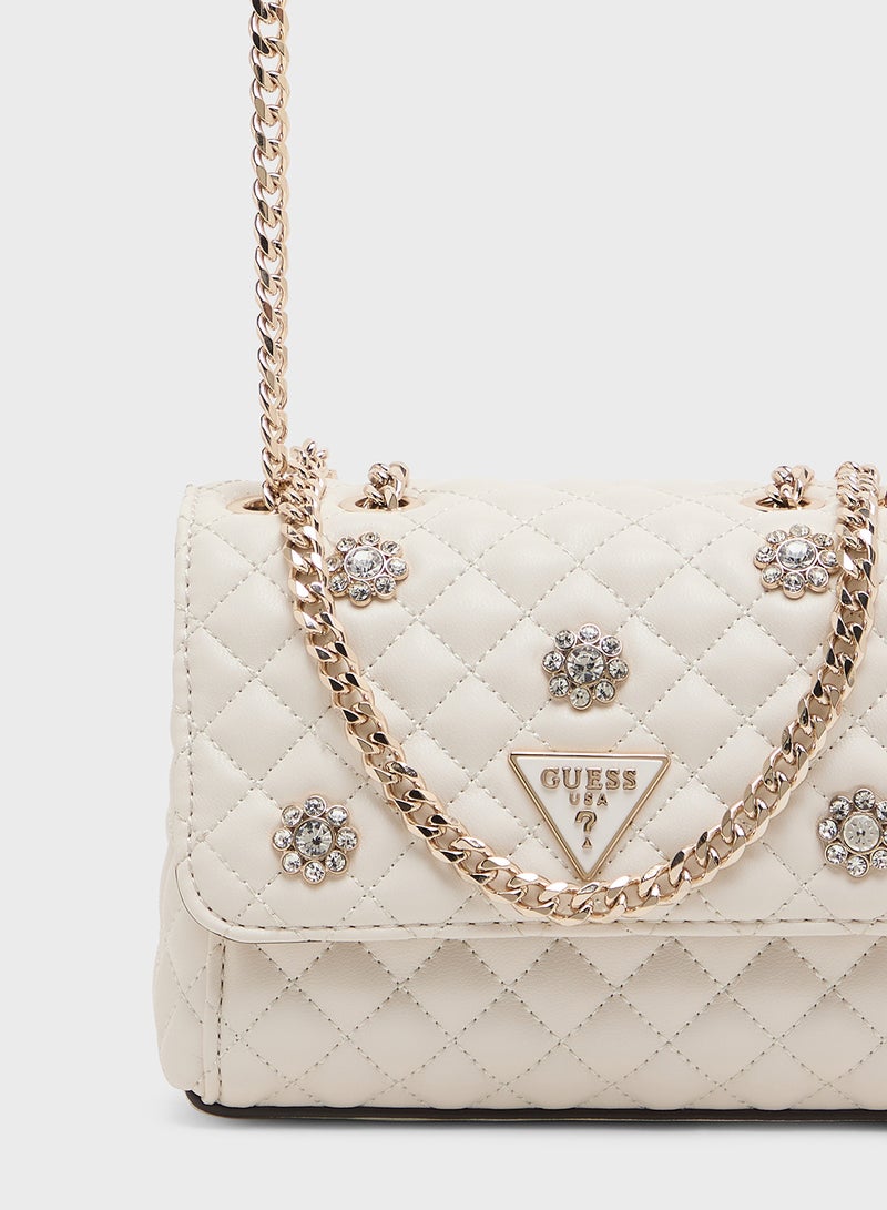 GUESS Everlee Mini Convertible Crossbody Flap  - Image 4