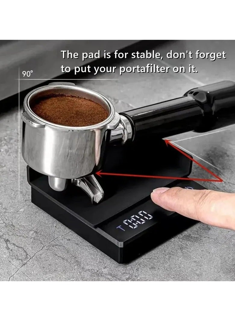 ارواق 2 قطعة ميزان الكتروني منزلي شخصي مقياس القهوة الإيطالية غرام الوزن كرونوغراف مقياس مقاوم للماء مقياس المطبخ صغير - Image 4