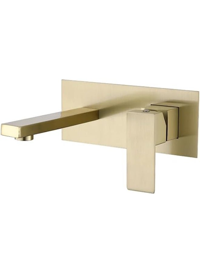 Prime Sole Wall Mounted Bathroom Basin Faucet Single Handle Mixer Tap Concealed Wall Mount Sink Faucet Hot and Cold Water Mixer Tap for Wash Basin Modern Bathroom Faucet Fixture - Image 1
