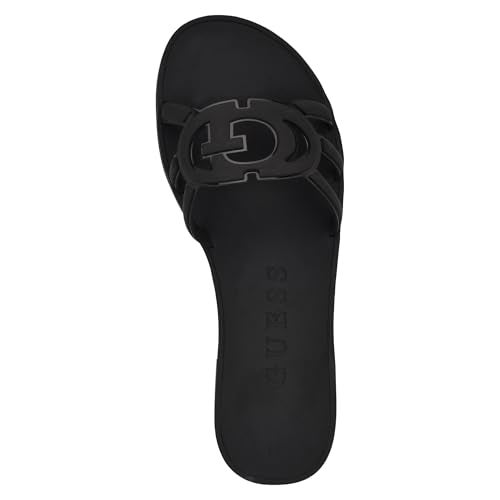 Guess Women's ELYHO Flat Sandal, Black 001, 9 - Image 5