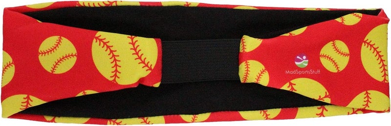 MadSportsStuff Crazy Softball Headband with Softball Logos - Image 3