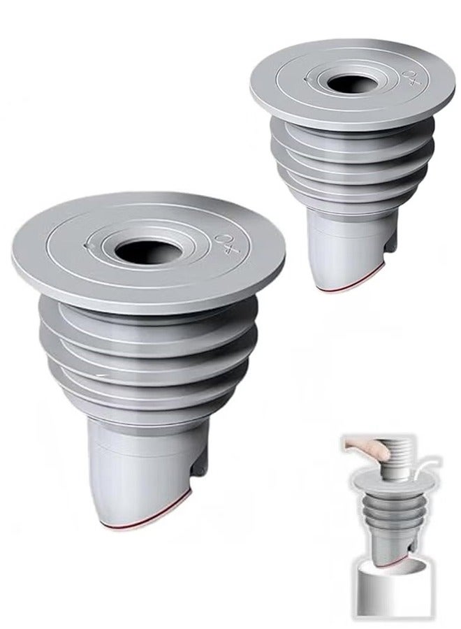 XiuWoo 2Pcs Washing Machine Drain Hose Seal, Anti-Odor Floor Drain Plug Sewer Pipe Seal Ring Sealing Cover, Washing Machine Sealing Plug, 60-65mm  - Image 1