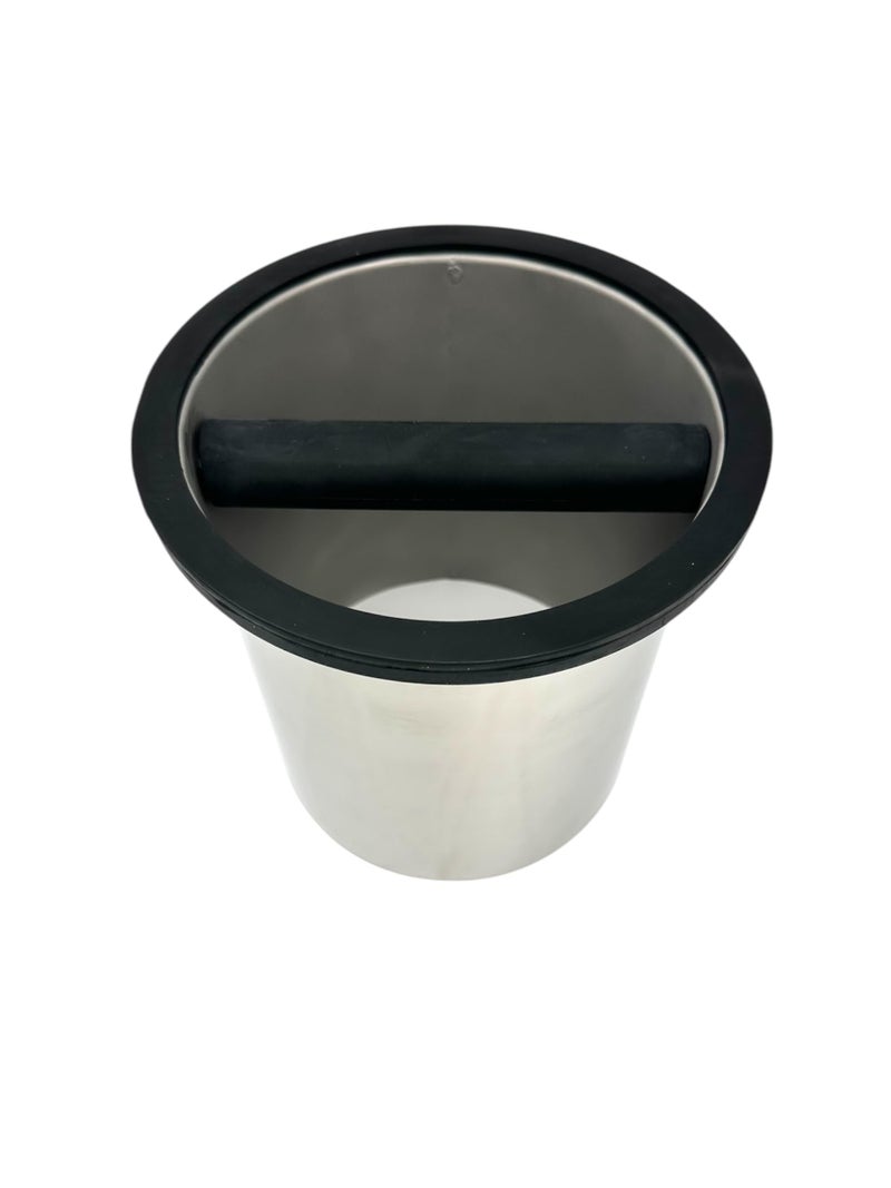 Rattleware Stainless Steel Open Bottom Knock Box Chute – Heavy-Duty Espresso Disposal Bin with Welded Rubber Bar – Fits Coffee Stations, Cafe, Restaurant, Hotel, or Home Use (6.25" x 7.5") - Image 3