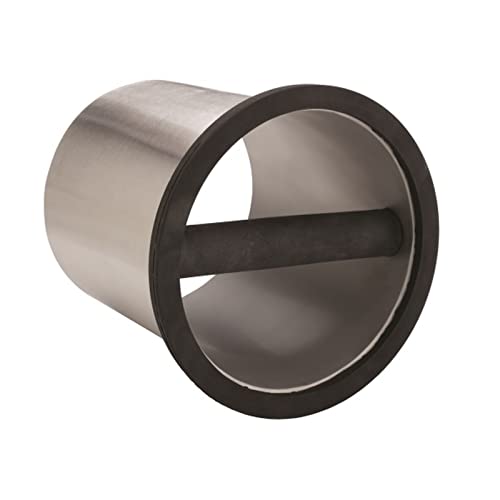 Rattleware Stainless Steel Open Bottom Knock Box Chute – Heavy-Duty Espresso Disposal Bin with Welded Rubber Bar – Fits Coffee Stations, Cafe, Restaurant, Hotel, or Home Use (6.25" x 7.5") - Image 1