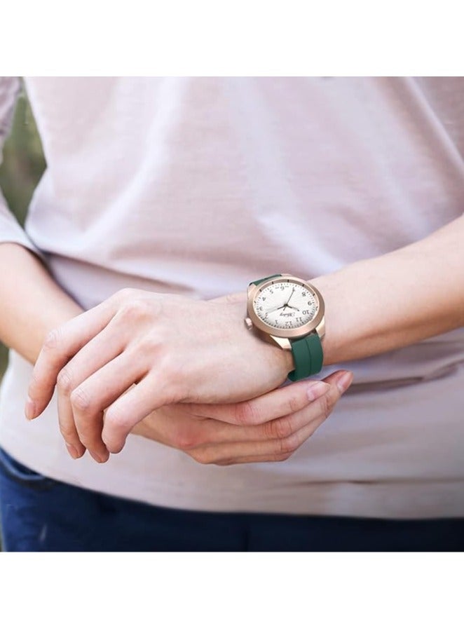 DUSALA Magnetic Watch Band 22mm - Quick Release - Skin-Friendly Soft Silicone Sport Watch Band for Men Women, Magnetic Folding Clasp Silicone Strap - Image 3