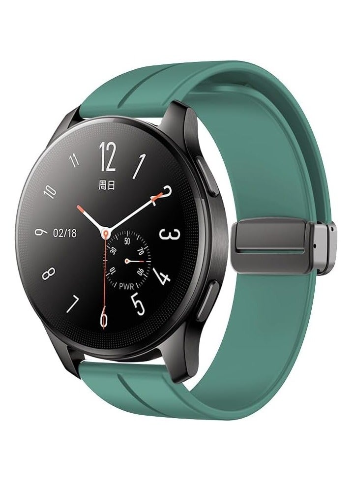 DUSALA Magnetic Watch Band 22mm - Quick Release - Skin-Friendly Soft Silicone Sport Watch Band for Men Women, Magnetic Folding Clasp Silicone Strap - Image 5