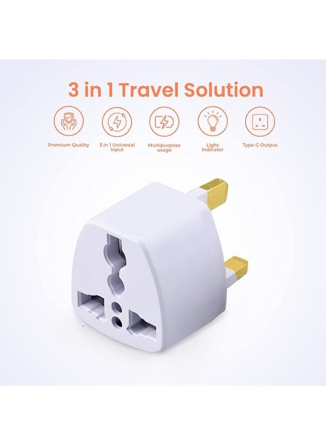 Universal Power Plug for UAE KSA UK HK 3 Pin Travel Adapter Power Converter Socket - Image 2