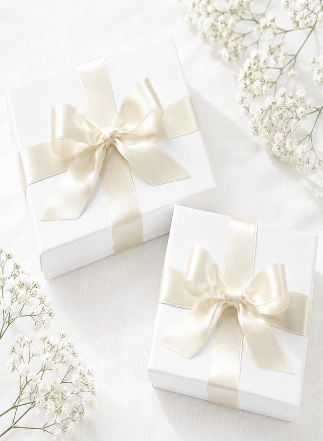 KINGLAKE Double Faced Ivory Satin Ribbon - 1-1/2 Inch x 50 Yards - Image 4