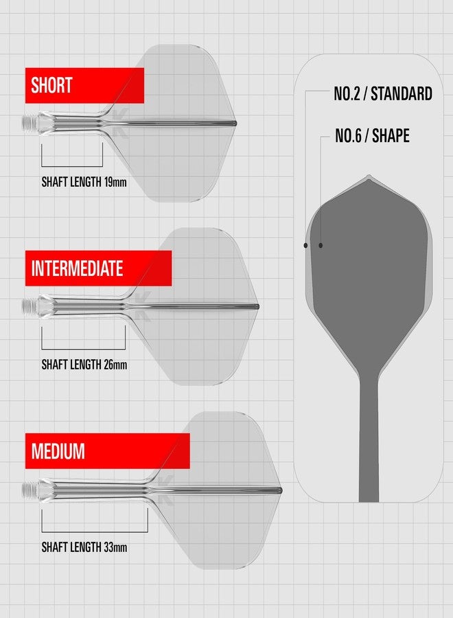 تارجت دارتس ريش وأعمدة سهام Target Darts K Flex المتكاملة، رقم 2 شفاف (متوسط) | عبوة من 3 قطع K-Flex - رقم 2، ريشة وعمود سهام Kflex مصبوبة بالكامل في قطعة واحدة | ملحقات سهام احترافية - Image 3