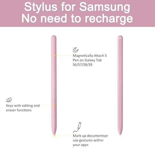 Amtake Compatible with Galaxy Tab S6 Lite Pen Replacement Compatible with Samsung Galaxy Tab S6 Lite S Pen (EJ-PP610) Stylus Pen Replacement +Free 5 Tips Pink - Image 4