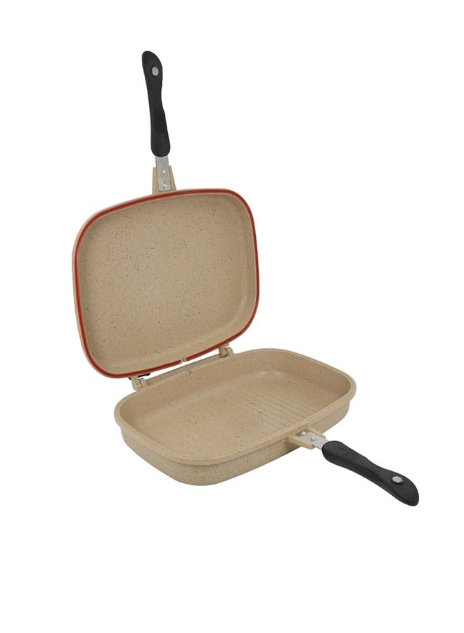 PROCILA Non-Stick Granite Double Sided Grill Beige 36cm - Image 2