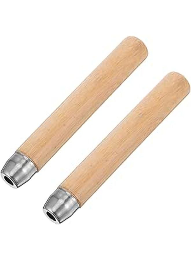 Replacement Solid Wood Tool Handles with 8mm Hole Diameter for Woodworking and Garden Tools - Image 1