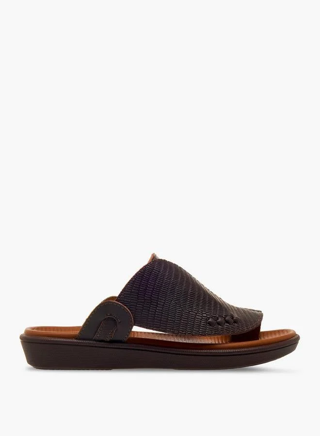 Al Waha Boys Leather Toe Loop Detail Arabic Sandals