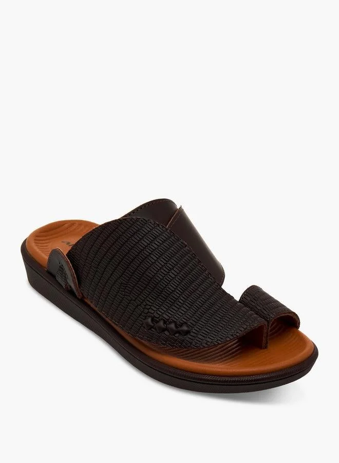 Al Waha Boys Leather Toe Loop Detail Arabic Sandals