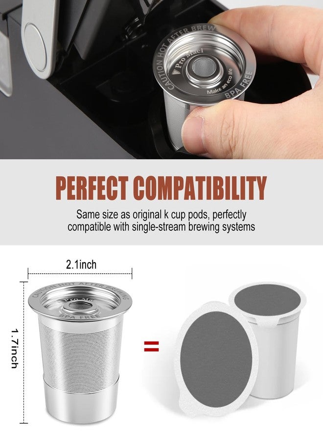 Pro Mael Stainless Steel Reusable K Cups for Keurig, Refillable K Cup Coffee Pods, Micro-Mesh Filtration Design (2-Pack) - Image 2