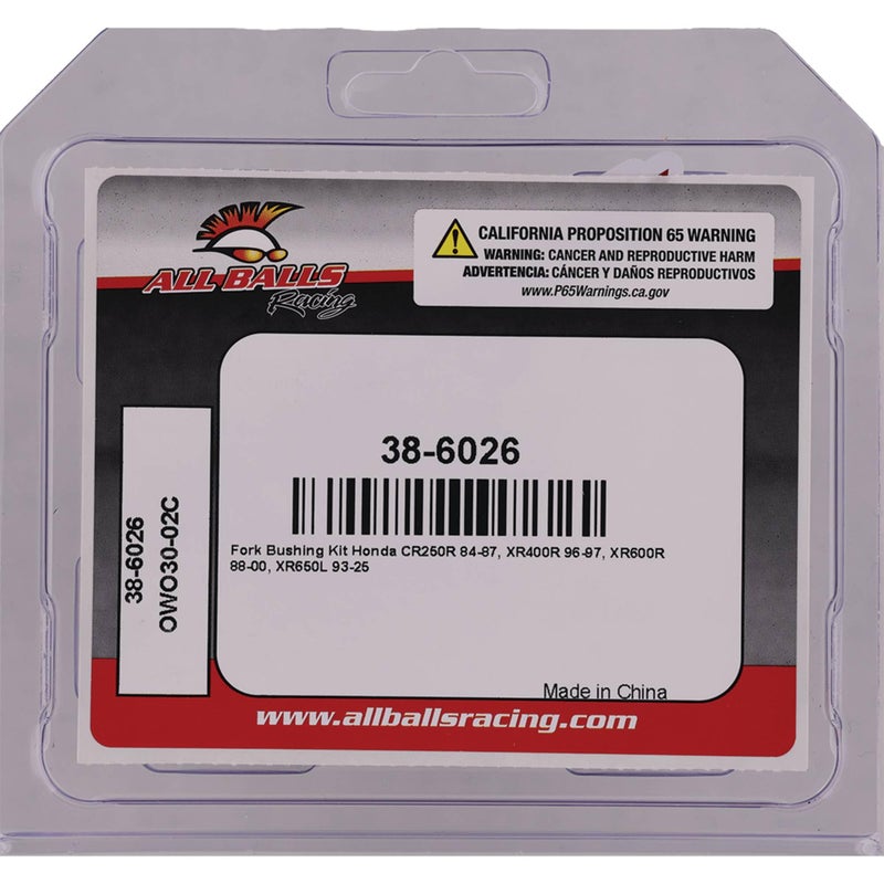 All Balls Ll Balls Fork Bushing Kit 38-6026 Compatible With/Replacement For Honda CR250R 1984-1987, XR400R 1996-1997, XR600R 1988-2000, XR650L 1993-2018 - Image 4