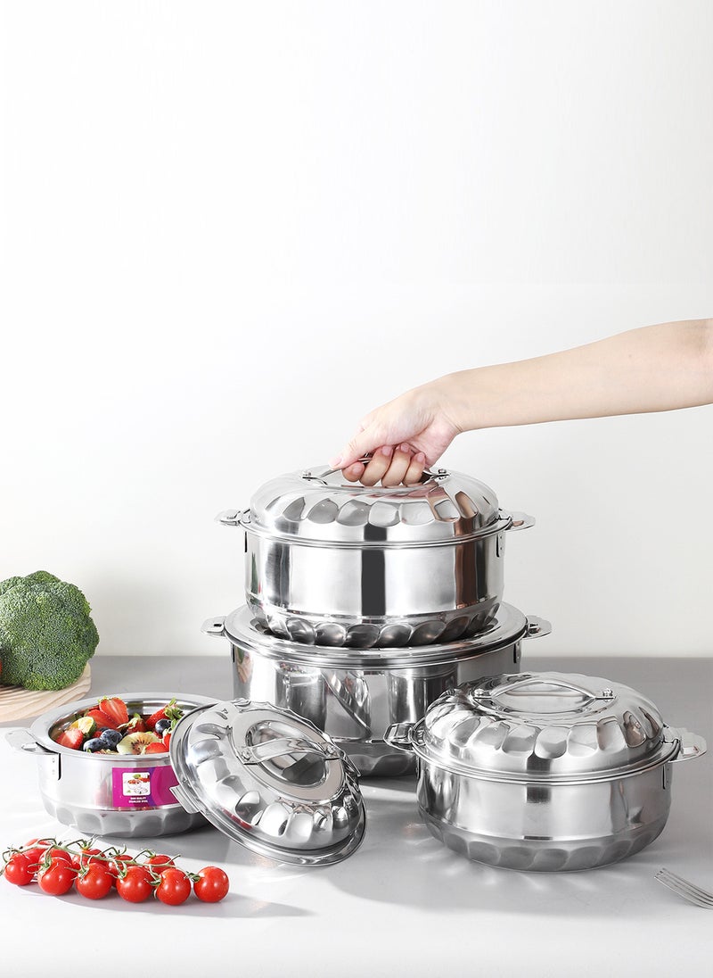 Sharpdo 6-Piece Double-Layer Stainless Steel Cookware Set, Thickened Set with Large Capacity 2l/3l/5l Fresh-Keeping Box - Image 1