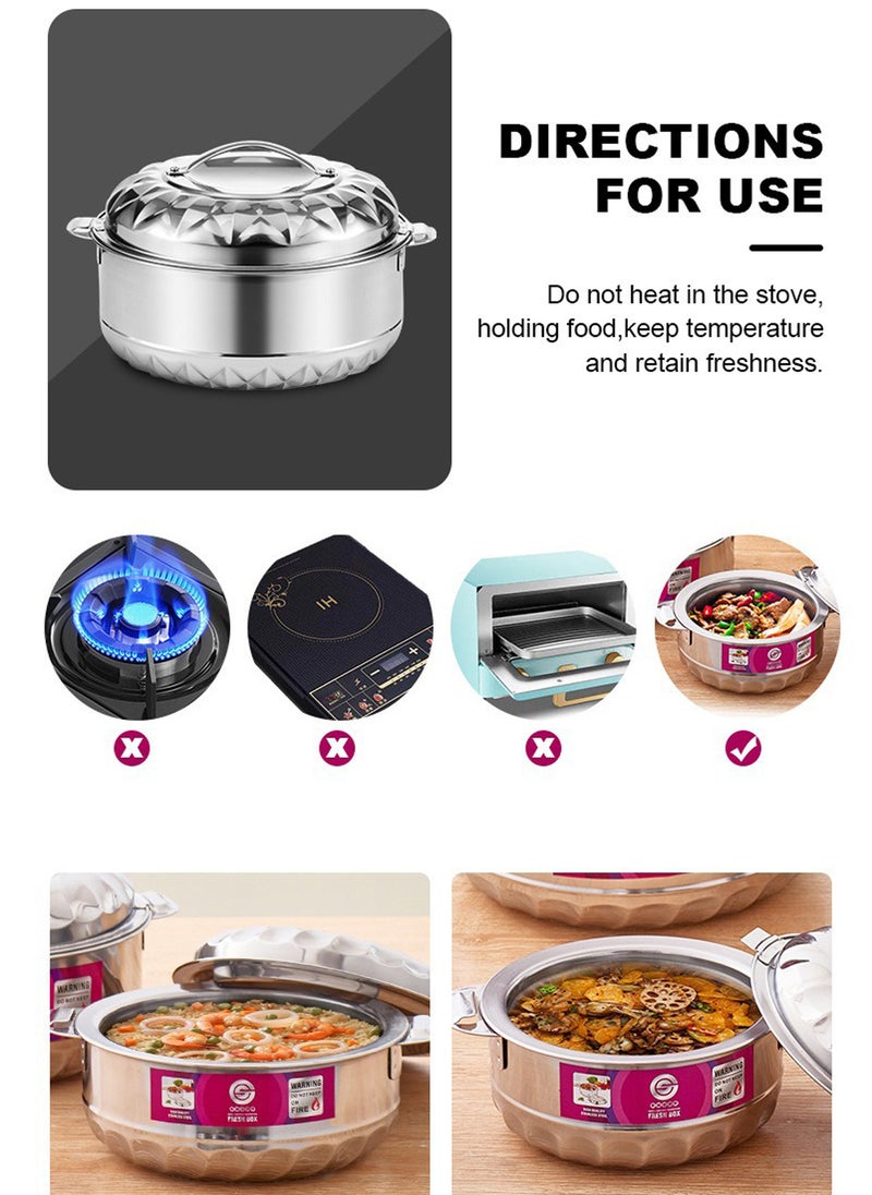 Sharpdo 6-Piece Double-Layer Stainless Steel Cookware Set, Thickened Set with Large Capacity 2l/3l/5l Fresh-Keeping Box - Image 2