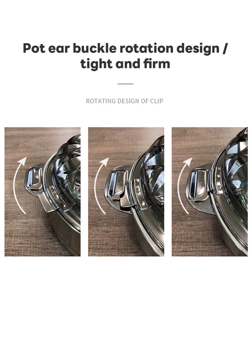 Sharpdo 6-Piece Double-Layer Stainless Steel Cookware Set, Thickened Set with Large Capacity 2l/3l/5l Fresh-Keeping Box - Image 4