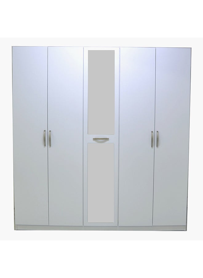 Home Box - Kulltorp Plus 5-Door Wardrobe with Mirror 55 x 209 x 200 cm - Image 1