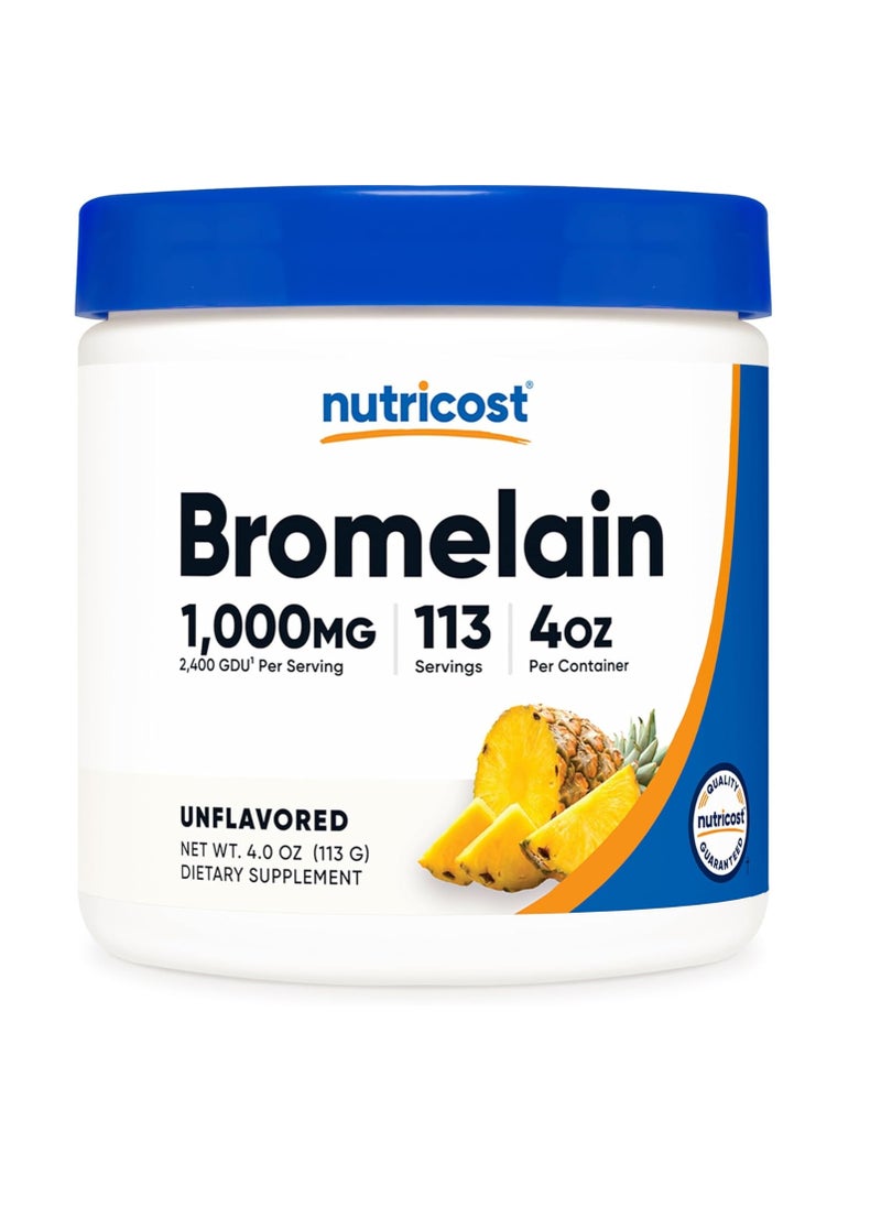 Nutricost - Bromelain Powder 4 OZ - Non-GMO, Vegetarian, Gluten Fre - Image 1