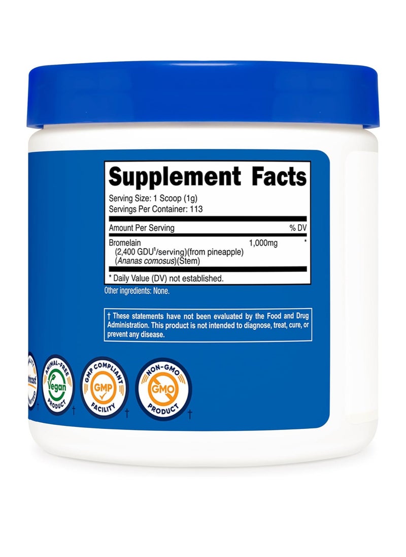Nutricost - Bromelain Powder 4 OZ - Non-GMO, Vegetarian, Gluten Fre - Image 1