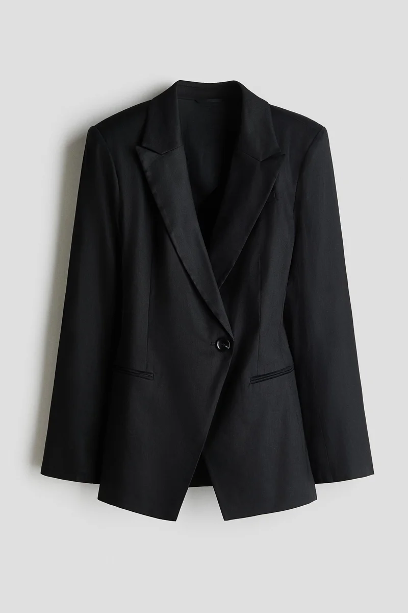 H&M Slim Fit Linen-blend blazer