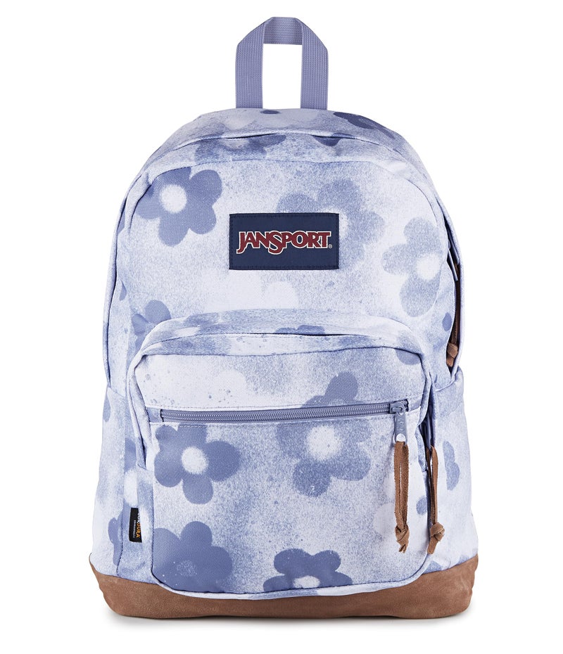 JANSPORT حقيبة ظهر جانسبورت رايت باك - حقيبة يومية متينة مع حافظة لابتوب مبطنة بحجم 15 بوصة، حجرة رئيسية واسعة وجيب مدمج لزجاجة الماء، مزينة برسومات جرافيتي - Image 1
