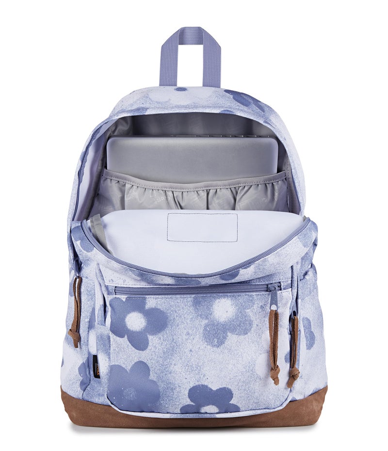 JANSPORT حقيبة ظهر جانسبورت رايت باك - حقيبة يومية متينة مع حافظة لابتوب مبطنة بحجم 15 بوصة، حجرة رئيسية واسعة وجيب مدمج لزجاجة الماء، مزينة برسومات جرافيتي - Image 3